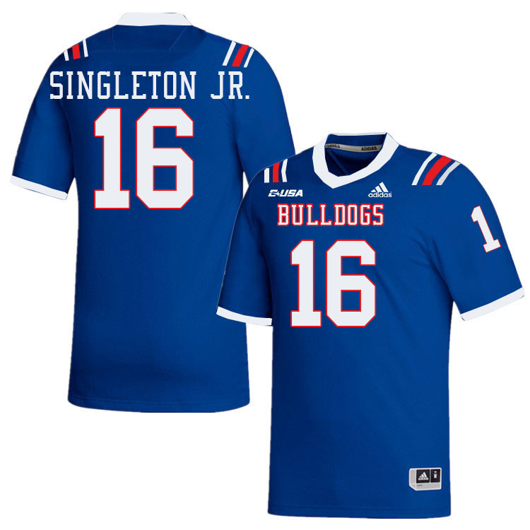Marques Singleton Jr. Louisiana Tech Jersey,LA Tech Bulldogs Football Jerseys,Uniforms,Gears-Blue